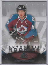Justin Mercier 2010-11 SP Game Used Authentic Rookies #/699