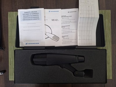 SENNHEISER MD421-II Complete w/ SENNHEISER MOUNT and papers