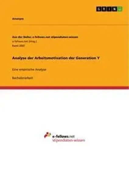 Analyse Der Arbeitsmotivation Der Generation Y | Taschenbuch | Deutsch (2017)-image