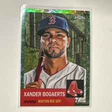 2022 Topps Chrome Platinum Anniversary XANDER BOGAERTS Toile White/Green #/99