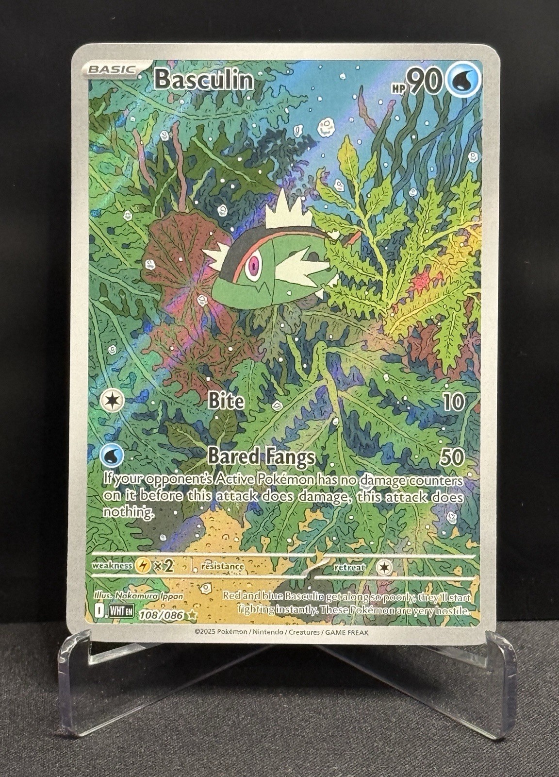Basculin 108/086 Illustration Rare White Flare Pokemon Holo Near Mint