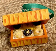 2014 Dunkin Donuts Christmas Ornament 1/2 Dozen Donuts! New!