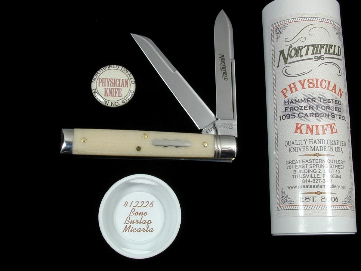 GREAT EASTERN GEC BONE BURLAP MICARTA TOWN PHYSICIAN DOCTOR KNIFE