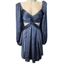 NWT ASTR the Label Annamaria dress slate blue sz S