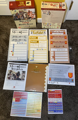 GMT Games Men of Iron, Infidel,  Blood and Roses - Tri-Pack, Unpunched, VG++