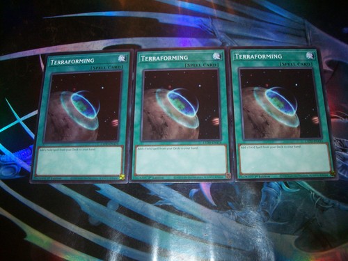 3x Terraforming 1st Edition Common L5DD-ENA16 Yu-Gi-Oh!