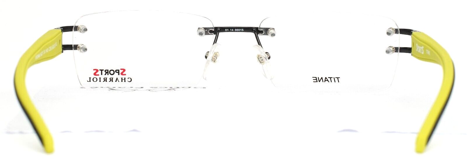 SPORTS CHARRIOL SP23045A C4 Black Mens Rectangle Rimless Eyeglasses 54