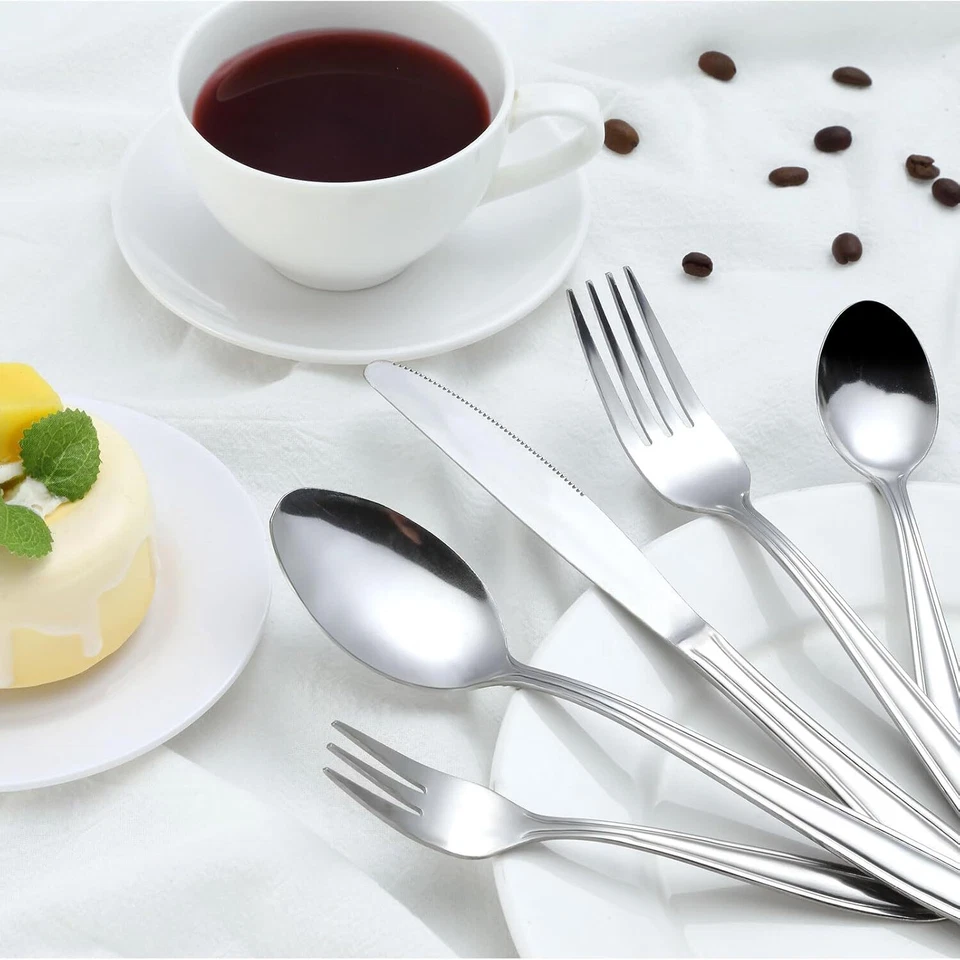 Set Posate, Acciaio Inox 12 Persone, 72 Pezzi, Di Alta Qualità  - Immagine 4 di 4