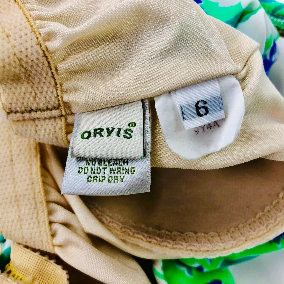 Camiseta tankini ORVIS para mujer talla 6 multicolor floral acolchado traje de baño Foto 3 de 4