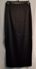Black Maxi Skirt Side Slits Womens Size 7 I.N. San Francisco Made In USA