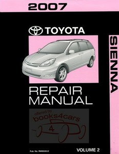 Sienna 2007 Toyota Shop Manual Service Repair Manual Ebay