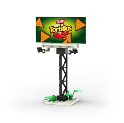 Tortillas Billboard   STICKER fit for building blocks tiles /10482