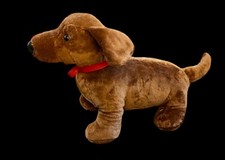 Build a Bear Brown Dachshund Puppy Dog With collar Large Plush 2011