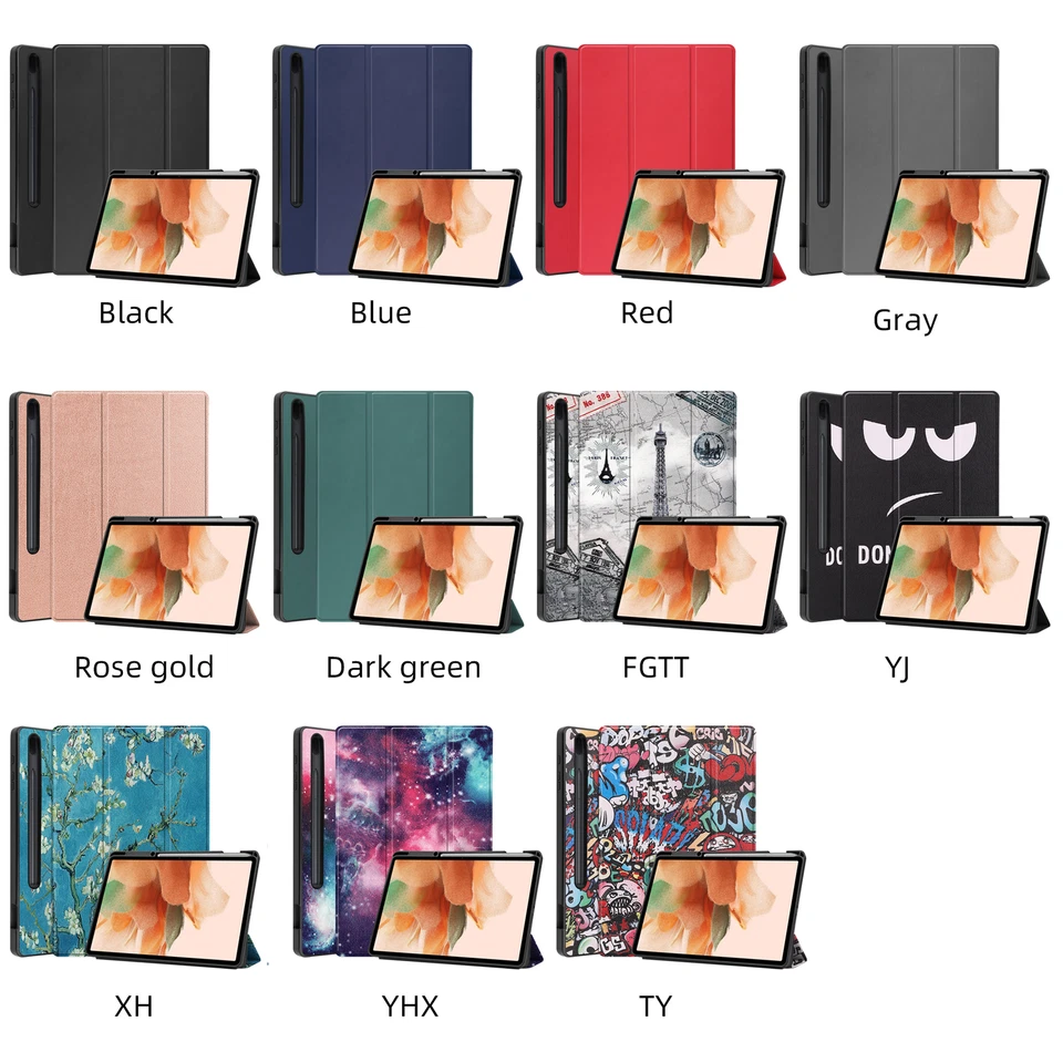 Leather Case For Samsung Galaxy Tab S7 S7+ S7 FE Soft Smart Cover Folio Stand - Image 2 of 4