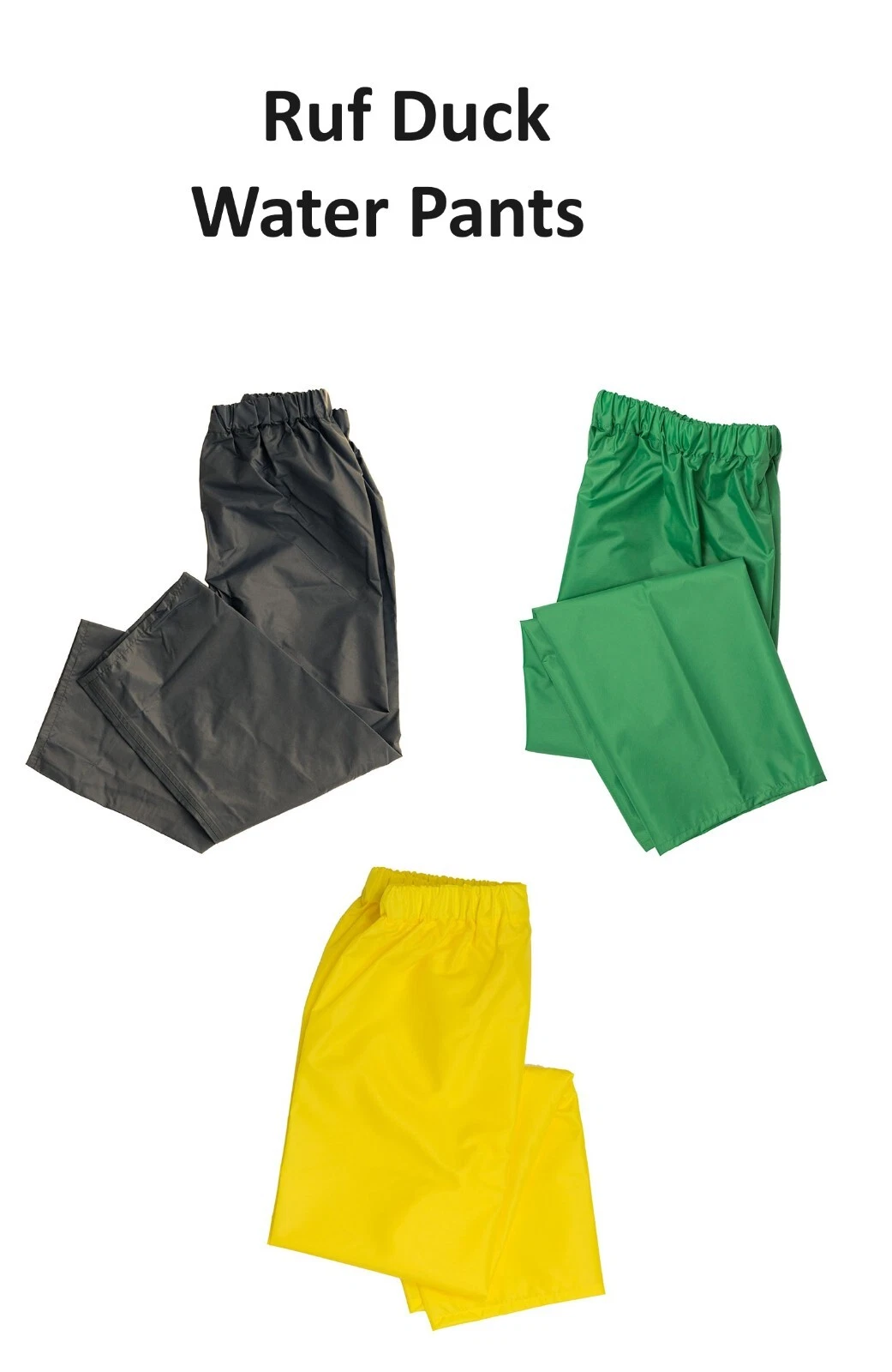 Ruf Duck Rain Waterproof Durable Nylon Pants Green/ Black/Yellow