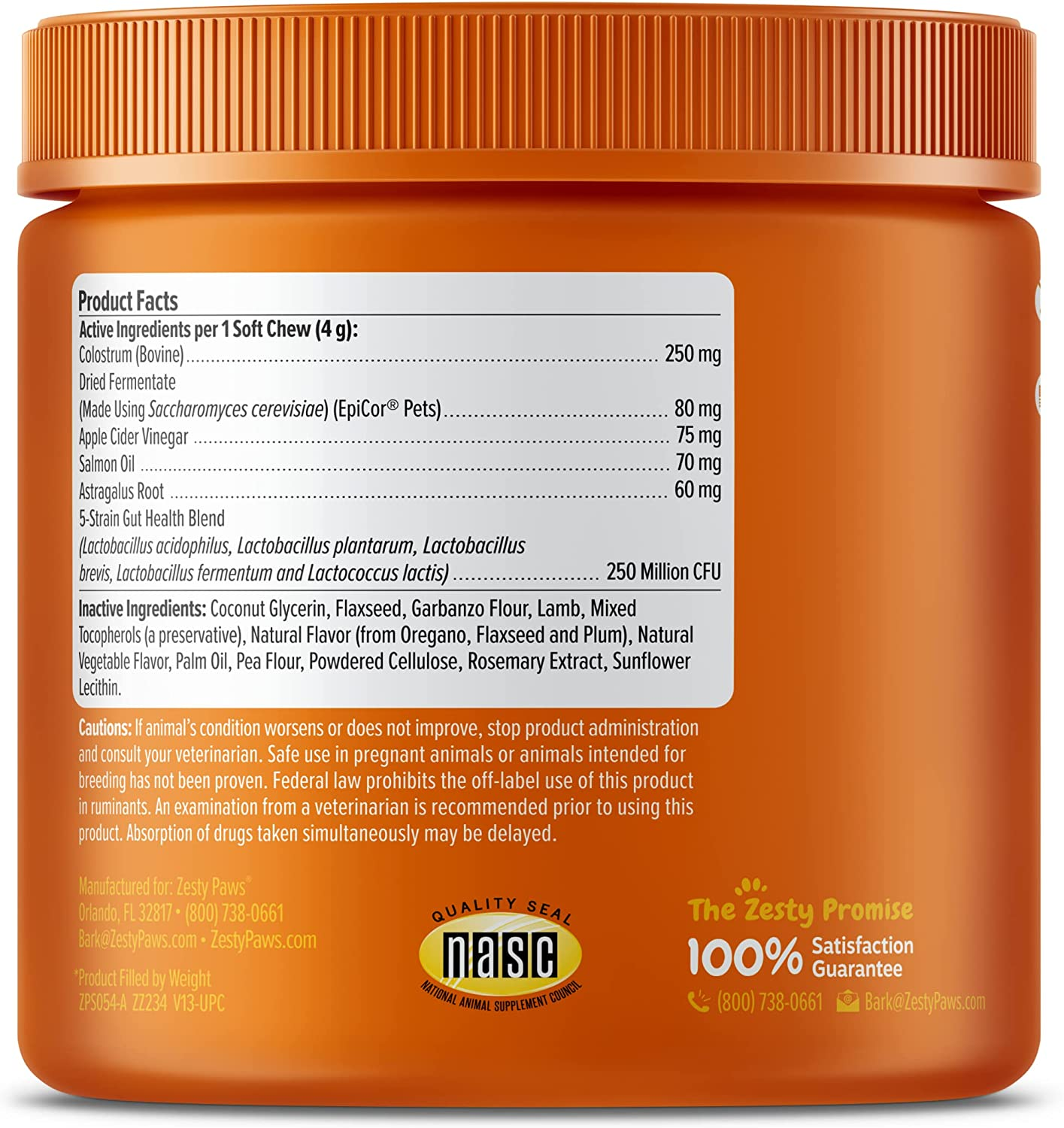 Zesty Paws Allergy Immune Supplement for Dogs with Omega 3 Salmon Fish