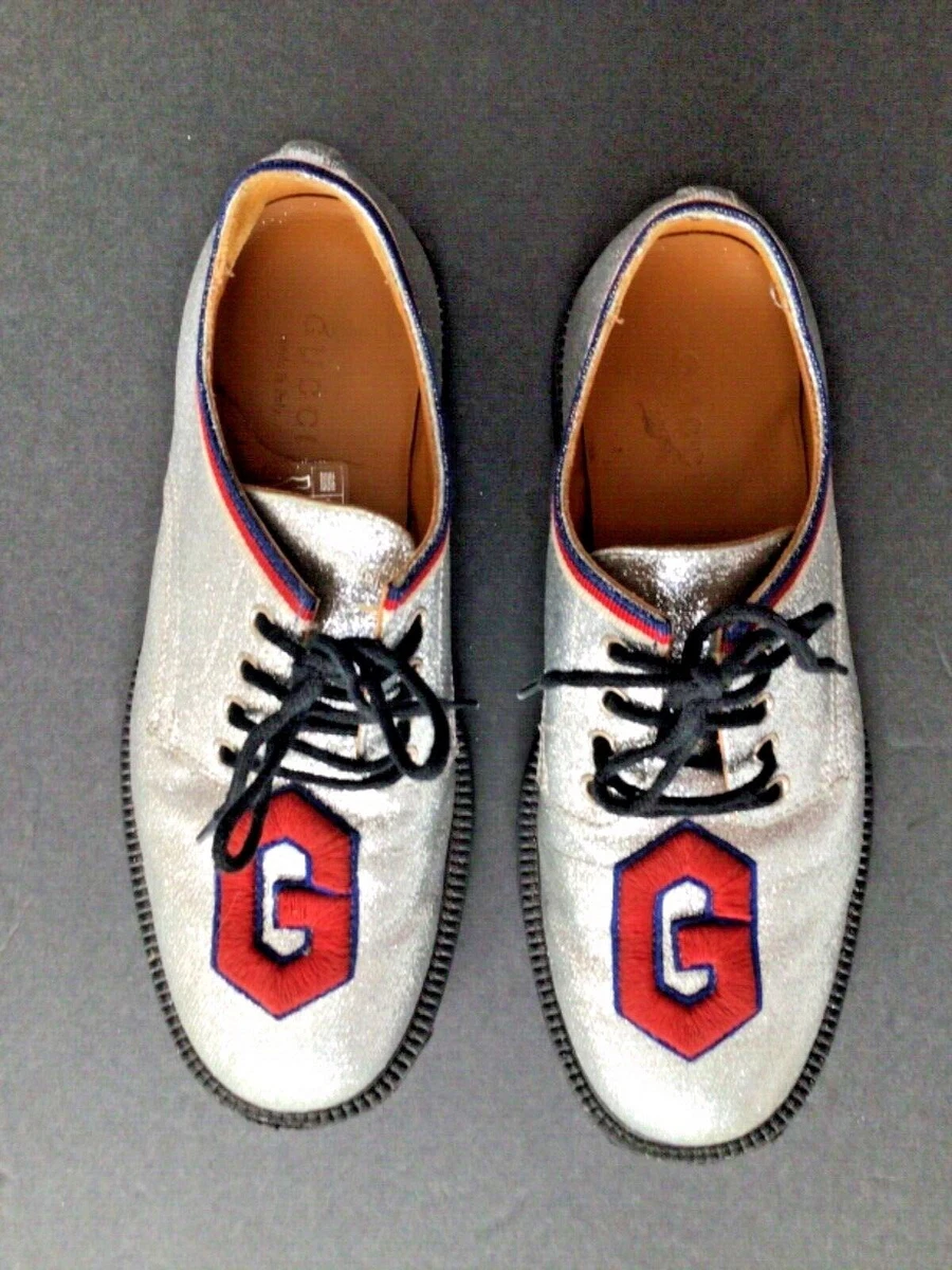 Gucci Kids Shoes Glitter Oxford Lace Up G Logo Size 13 13.5 eBay