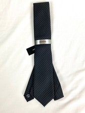 Alfani Men's Neck Tie Black Silver Dots 2.75" Blade NWT