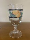 3 Mikasa Garden Harvest Water Goblets 7" Tall 14 Oz Fruit & Leaves on Rim EUC — photo 4