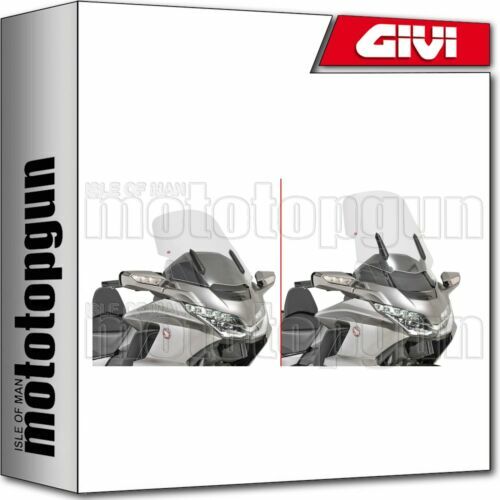 GIVI EH2139 Smoke Plexiglass Hand Guard Extensions - Wind Deflectors For Motorcycles, Easy Assembly, Universal Fit