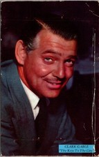Postcard~Clark Gable~Movie Candid Color Card~Keys To The City~KB4