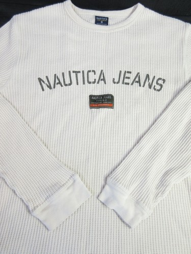Nautica Mens Small Long Sleeve Waffle 