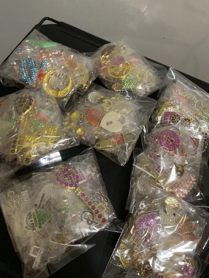 25 berloques sem designer, berloques bling para fazer joias - Imagem 2 de 3