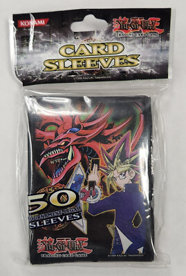 yugioh slifer card sleeves OFFICIAL KONAMI YUGIOH SLIFER THE SKY DRAGON CARD SLEEVES (YUGIOH SIZE)  50ct