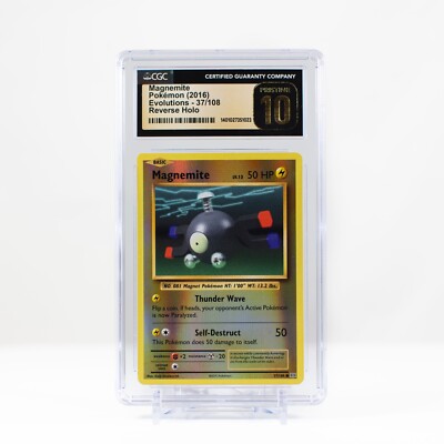 Pokémon Magnemite Reverse Holo 37/108 XY Evolutions - CGC 10
