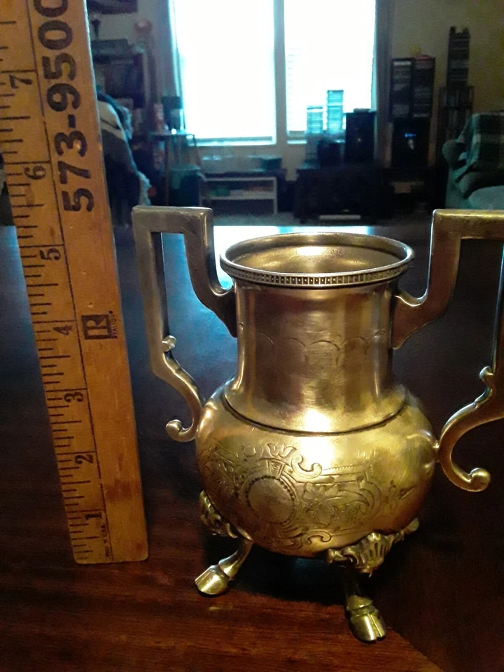 *Raro* Urna/jarrón Wilcox de doble mango hueco plateado Foto 3 de 4