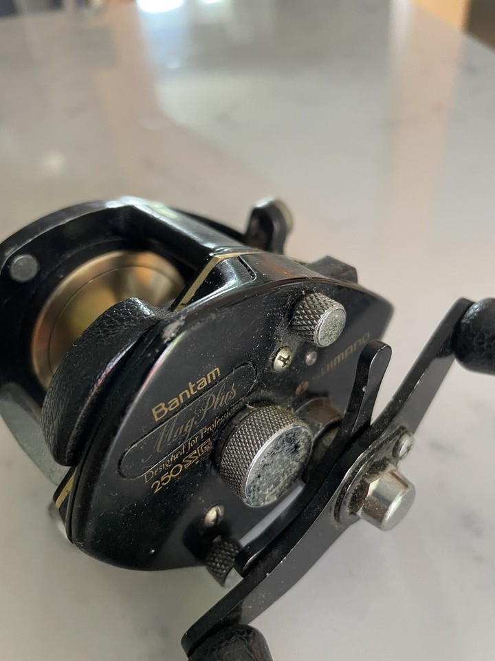 Moulinet Vintage Shimano Bantam 201-SG Main Gauche - Fabriqué Japon - Occasion Sympa