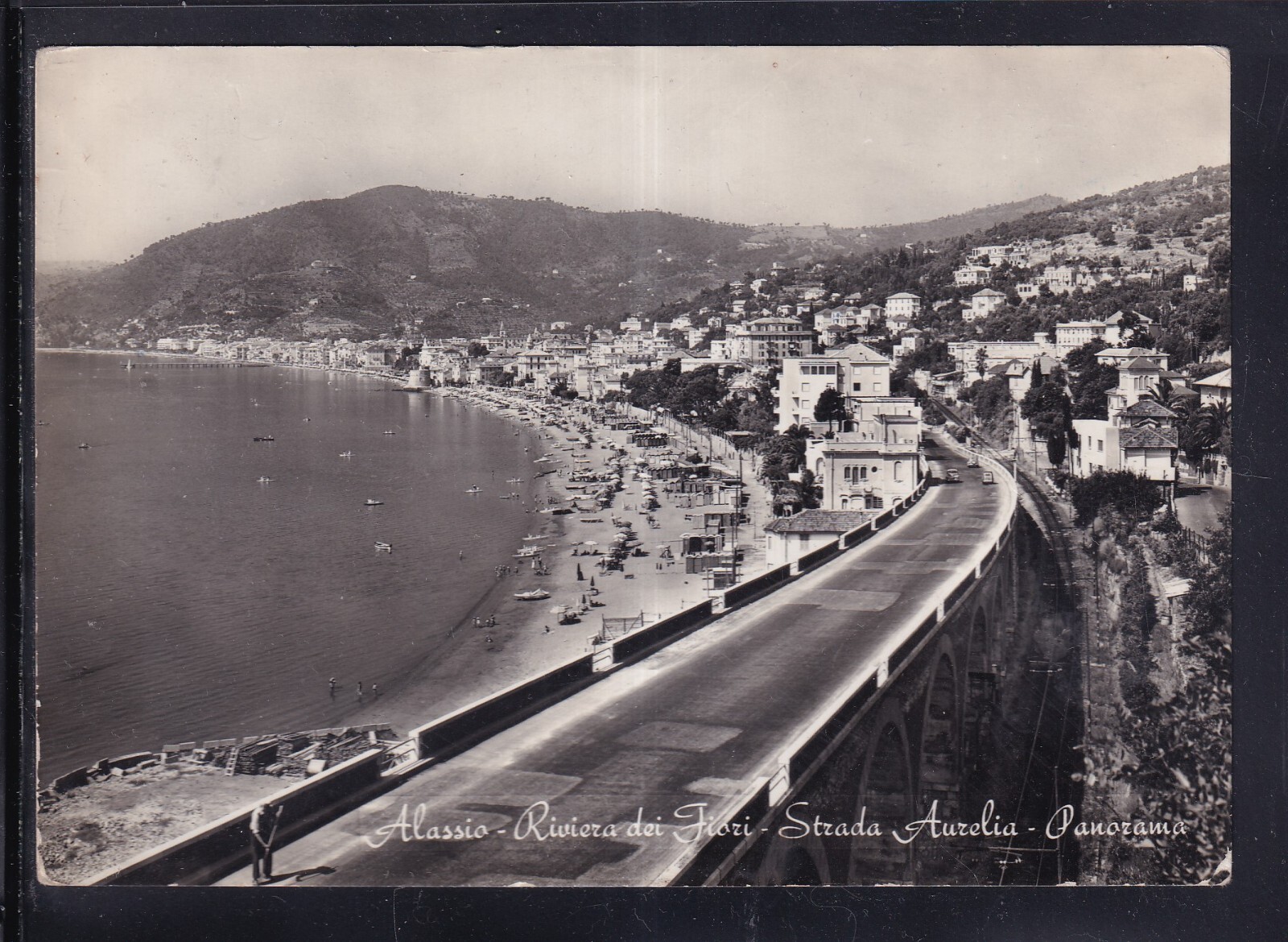 Cartolina Alassio Strada Aurelia Panorama GB1315