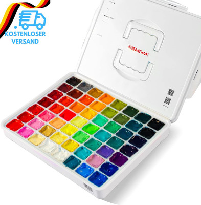 HIMI Gouache-Farben-Set, 56 Farben X 30 Ml Mit Tragbarer Tragetasche, Einzigarti