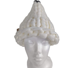 New Knitting Factory Chunky Knit Beanie Hat Adults CAP-104 White Thick Warm Ski