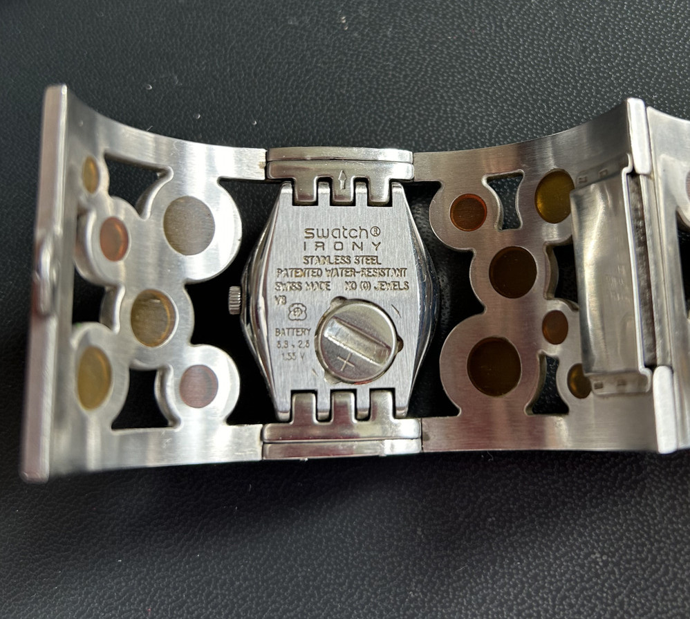 Ladies Irony Stainless Steel Swatch Watch Bangle image 4