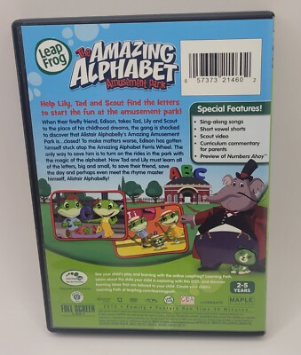 Leapfrog The Amazing Alphabet Amusement Park DVD 2010 Canadian