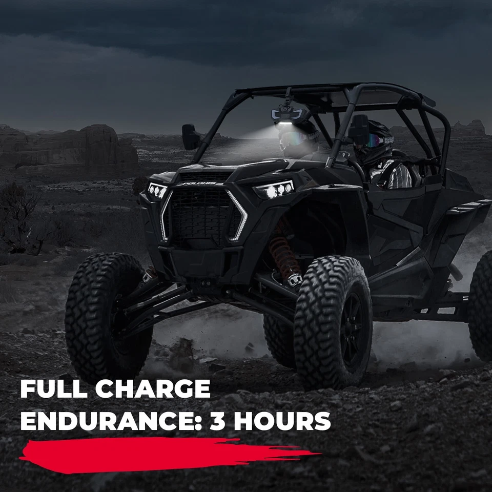 Espejo retrovisor central UTV de 1,65"-2" con luz LED para Polaris RZR S 570/900/1000 Foto 4 de 4