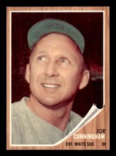 1962 Topps Baseball #195 Joe Cunningham NM/MT *e1 (Green Tint)