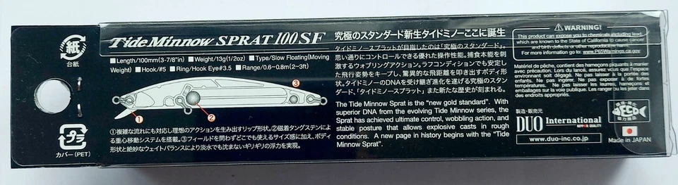 DUO Tide Minnow SPRAT 100 Sf Salzwasser Fischköder, Hard Bait , See Barsch, - Bild 3 von 3