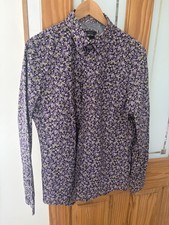 The Spitalfields Shirt Co Size Large Men’s  Long Sleeve Floral Patterned Shirt