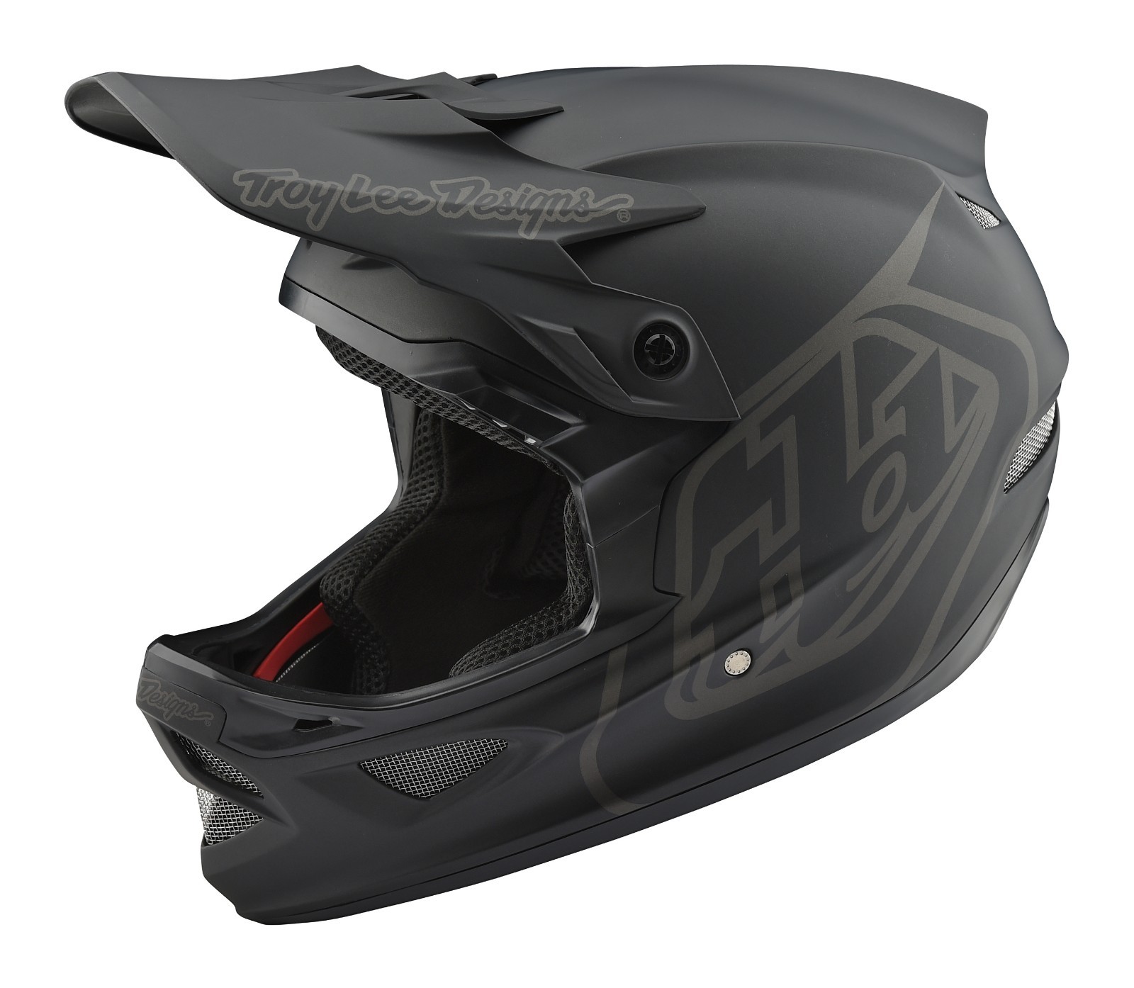 Troy Lee Designs D3 Fiberlite Helmet Mono Black Medium