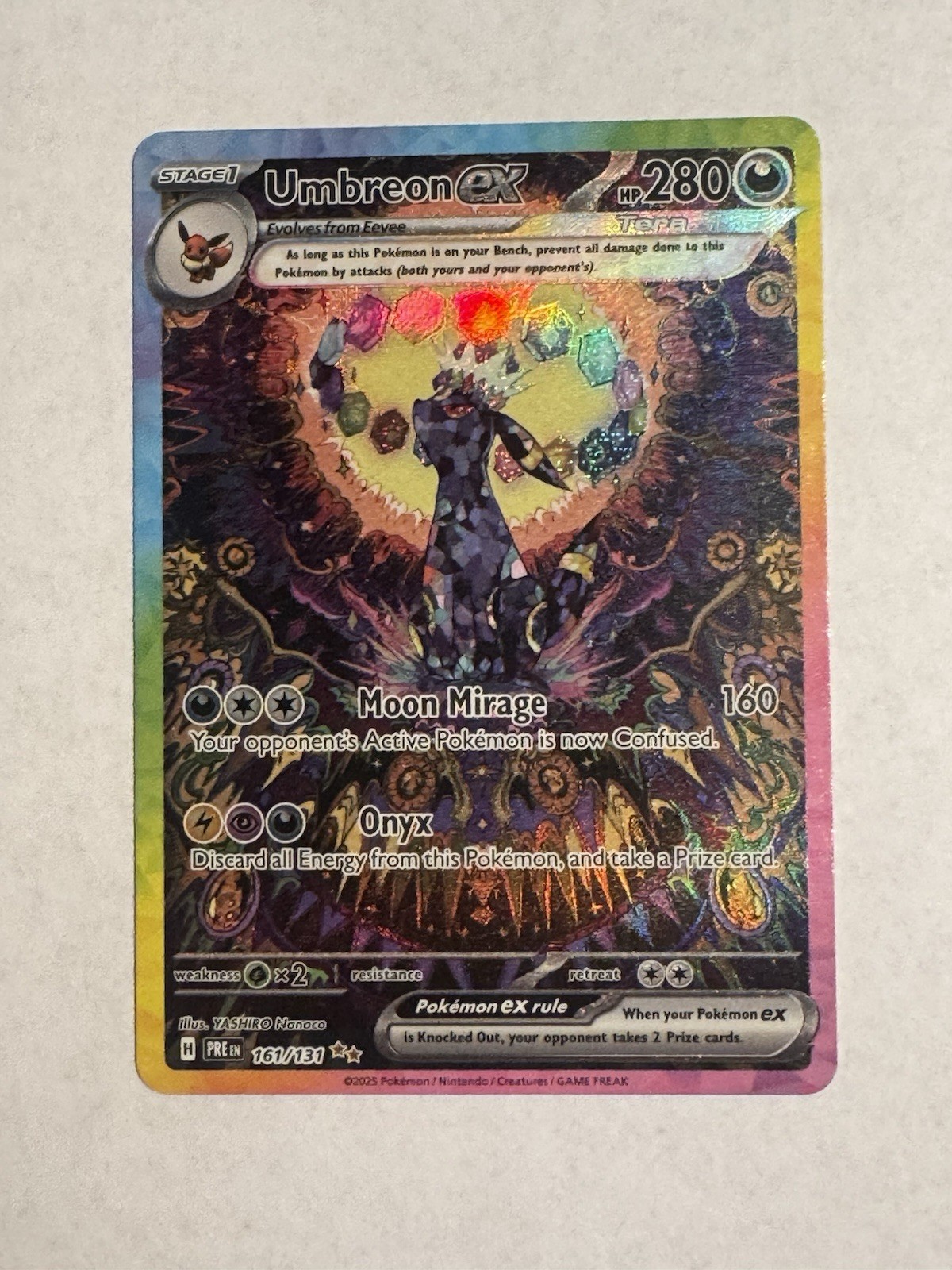 Umbreon ex 2025 Scarlet & Violet: Prismatic Evolutions #161/131 Special  Illustration Rare Price Guide - Sports Card Investor