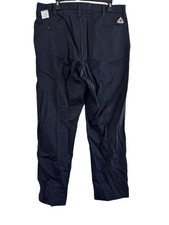 Bulwark Flame-Resistant Work Pants W36 L34 Navy Blue 100 Cotton Safety Certifie