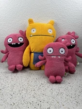 Ugly Doll Plush lot of 4 Wage Moxy  Sound Stuffed Funny Hasbro 2019