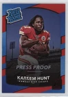 2017 Panini Donruss Football Press Proof Red Kareem Hunt #332 PSA 10