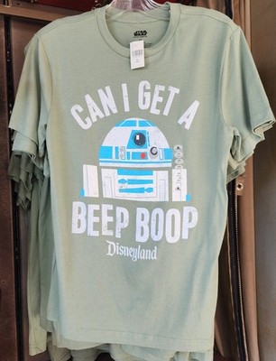 Disneyland Star Wars R2-D2 Can I Grt A Beep Boop T-Shirt MEDIUM New 2026 Disney