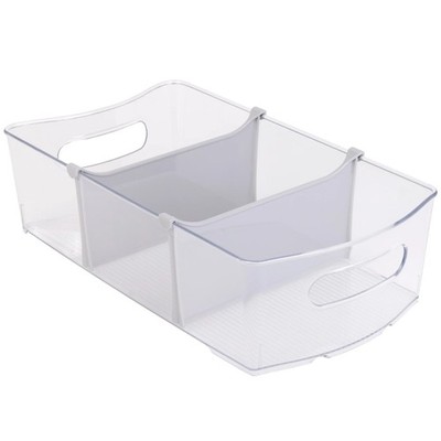 Mainstays Clear Wide Closet,Laundry Organizer Bin Removable Dividers.