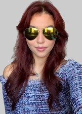 New Aviator Gold Green Pilot Mirrored Men's Women  s Sunglasses G