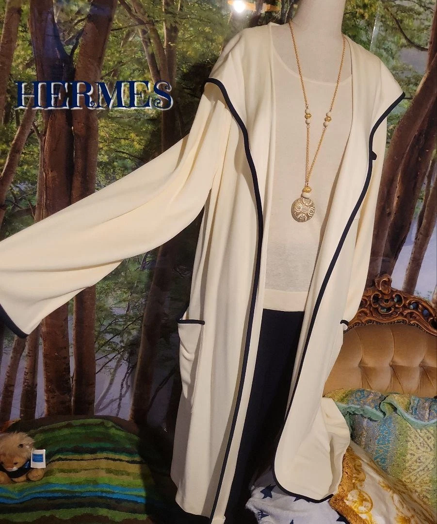 HERMÈS Hermes abito con cappuccio cappotto tubino