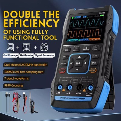 3in1 Handheld Digital Oscilloscope Signal Generator Multimeter Zweikanal